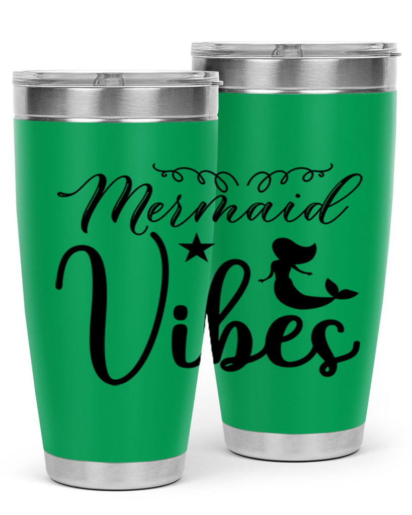 Mermaid vibes 455#- mermaid- Tumbler