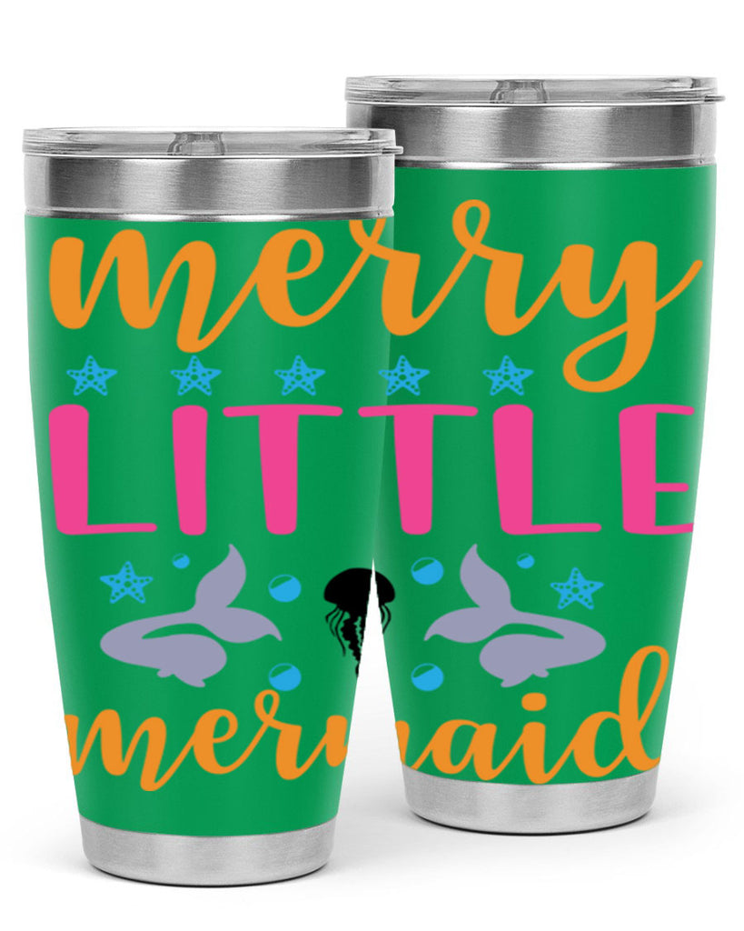 Merry Little Mermaid Design 503#- mermaid- Tumbler