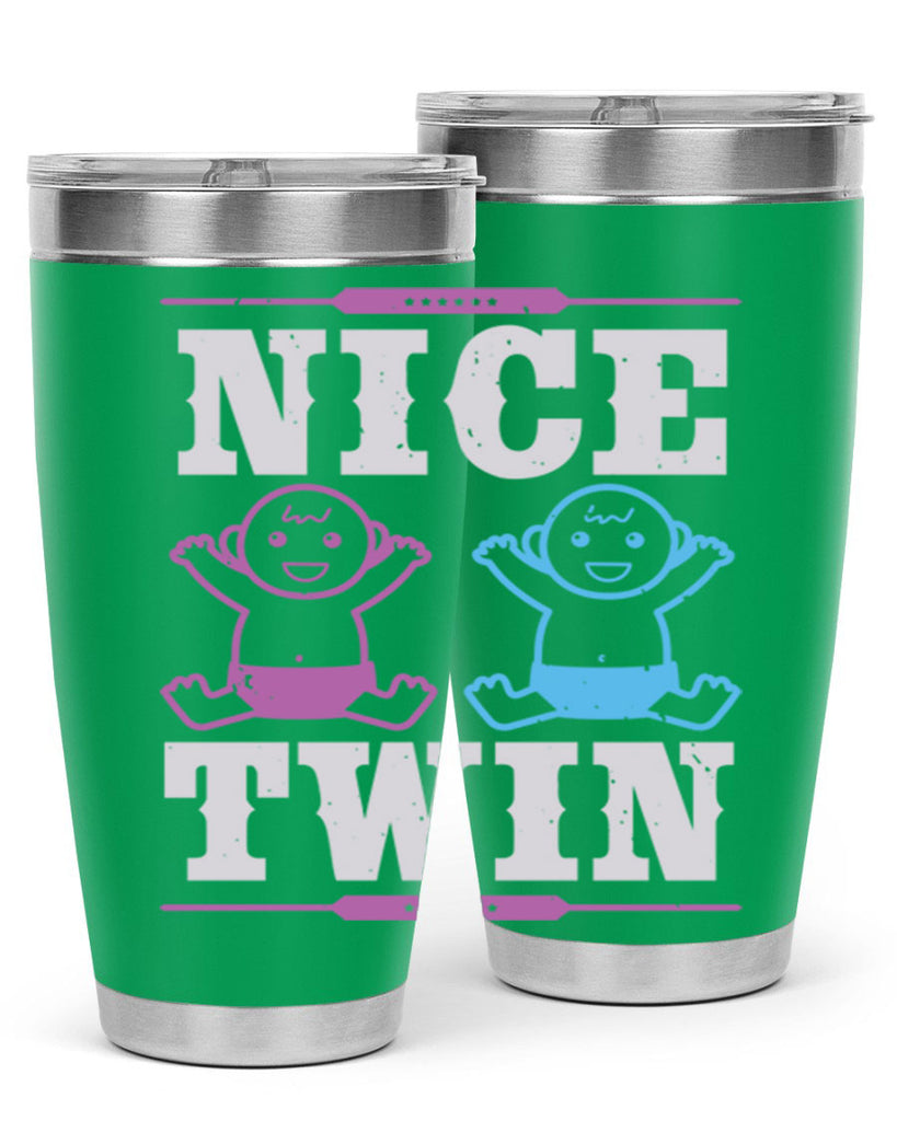 Nice Twin Style 26#- baby shower- tumbler