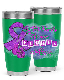 No One Figh Alone AlzheimerS Awareness 200#- alzheimers- Tumbler