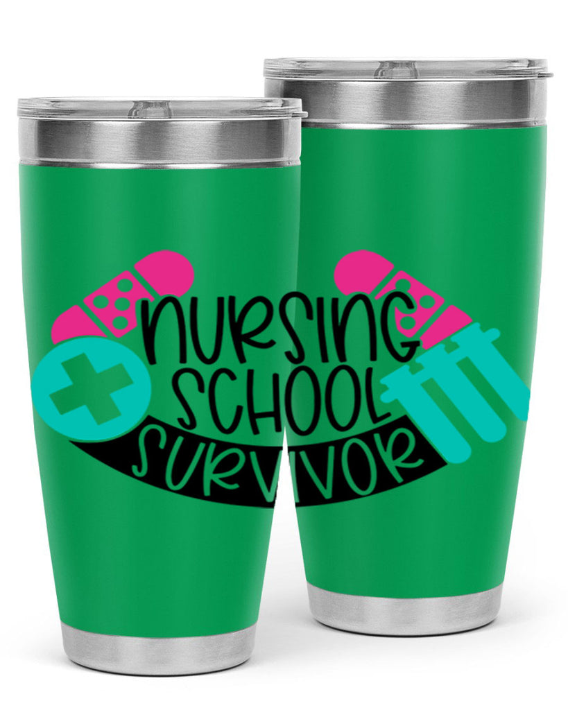Nursing School Survivor Style Style 64#- nurse- tumbler