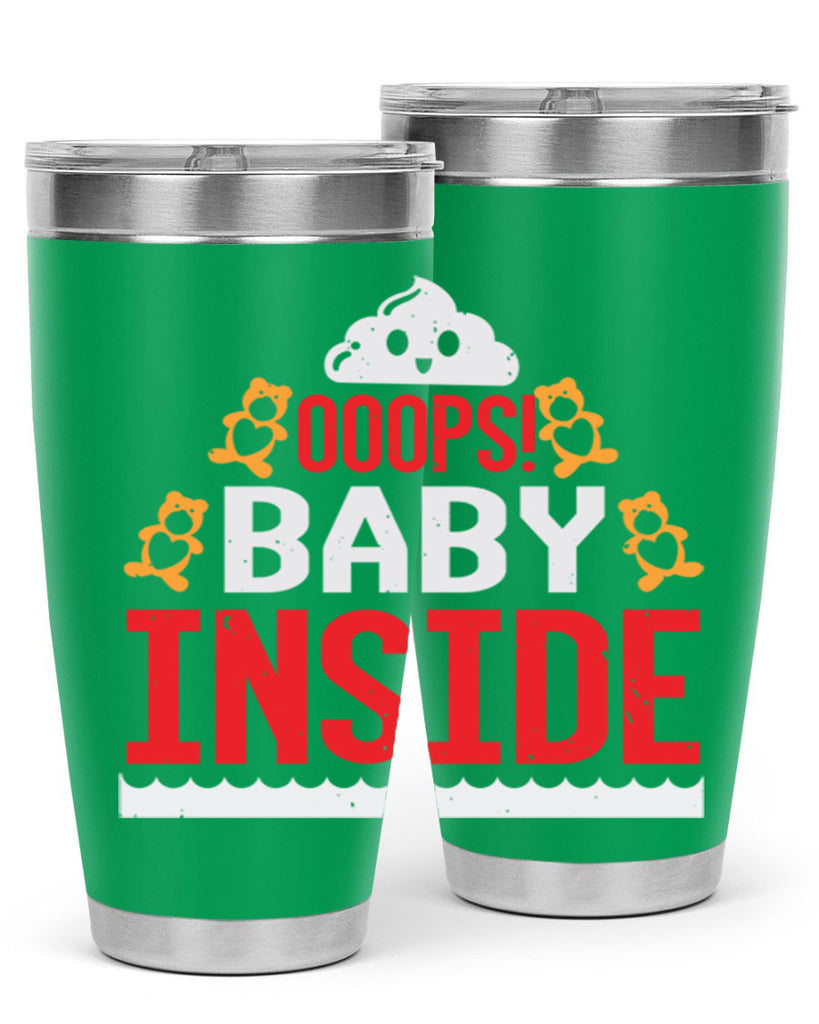 Ooops baby inside Style 24#- baby shower- tumbler