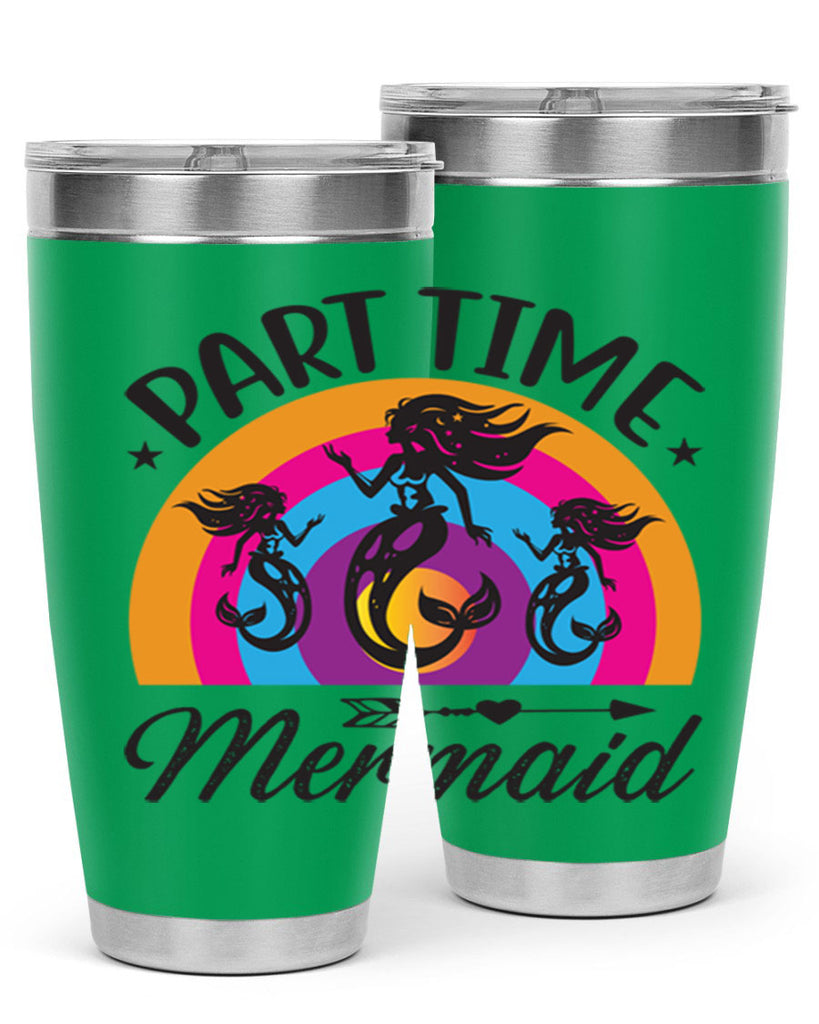 Part time mermaid 534#- mermaid- Tumbler