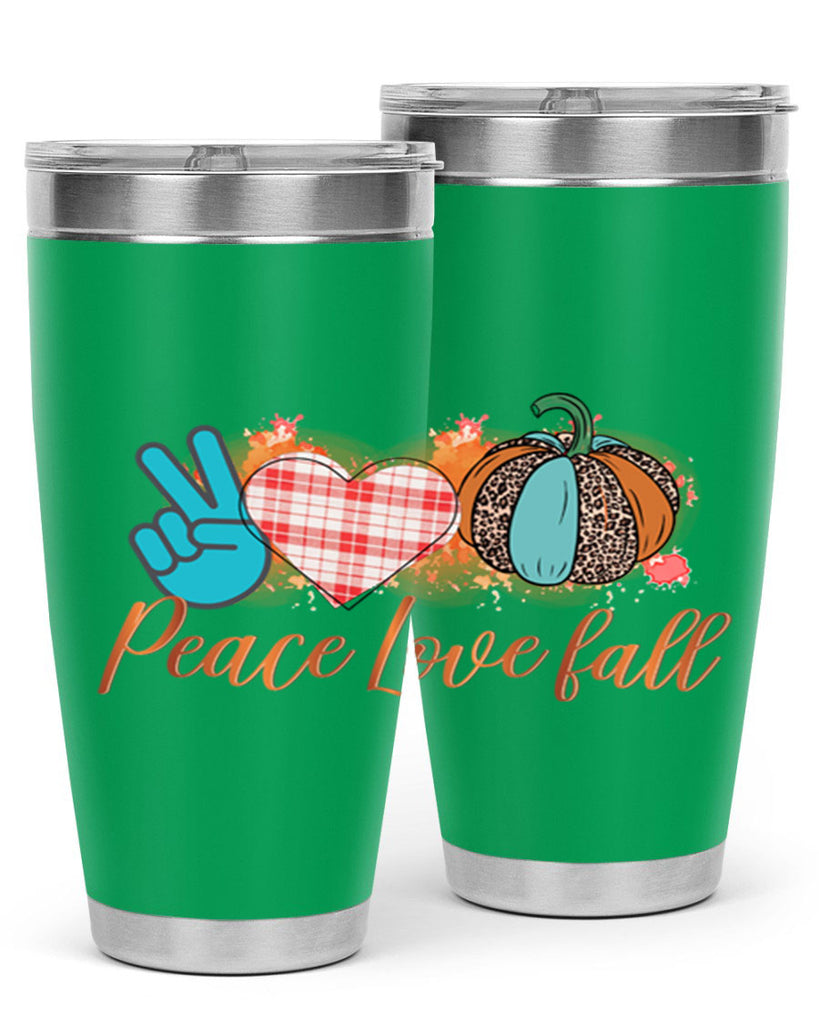 Peace Love Fall 466#- fall- Tumbler