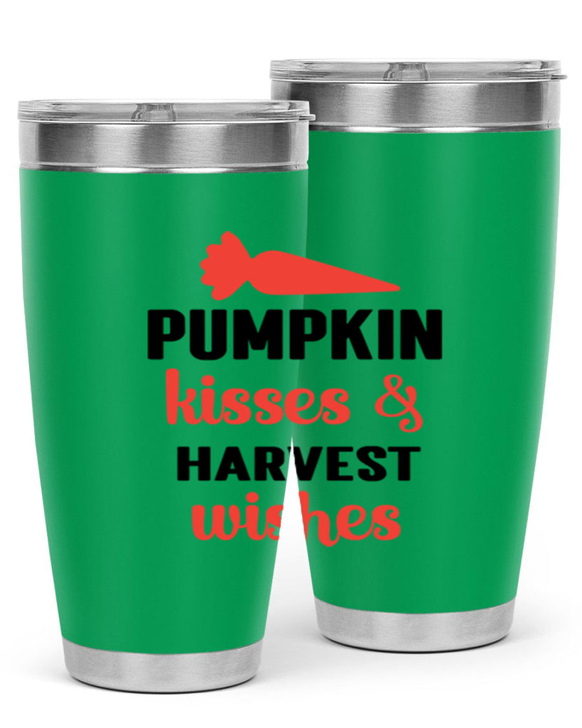 Pumpkin kisses harvest wishes 524#- fall- Tumbler