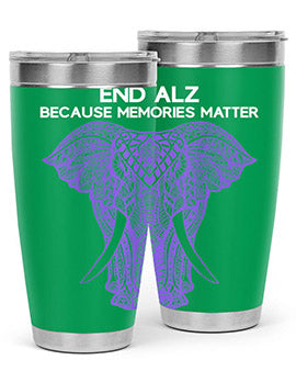 Purple Elephant Alzheimer Awareness 211#- alzheimers- Cotton Tank