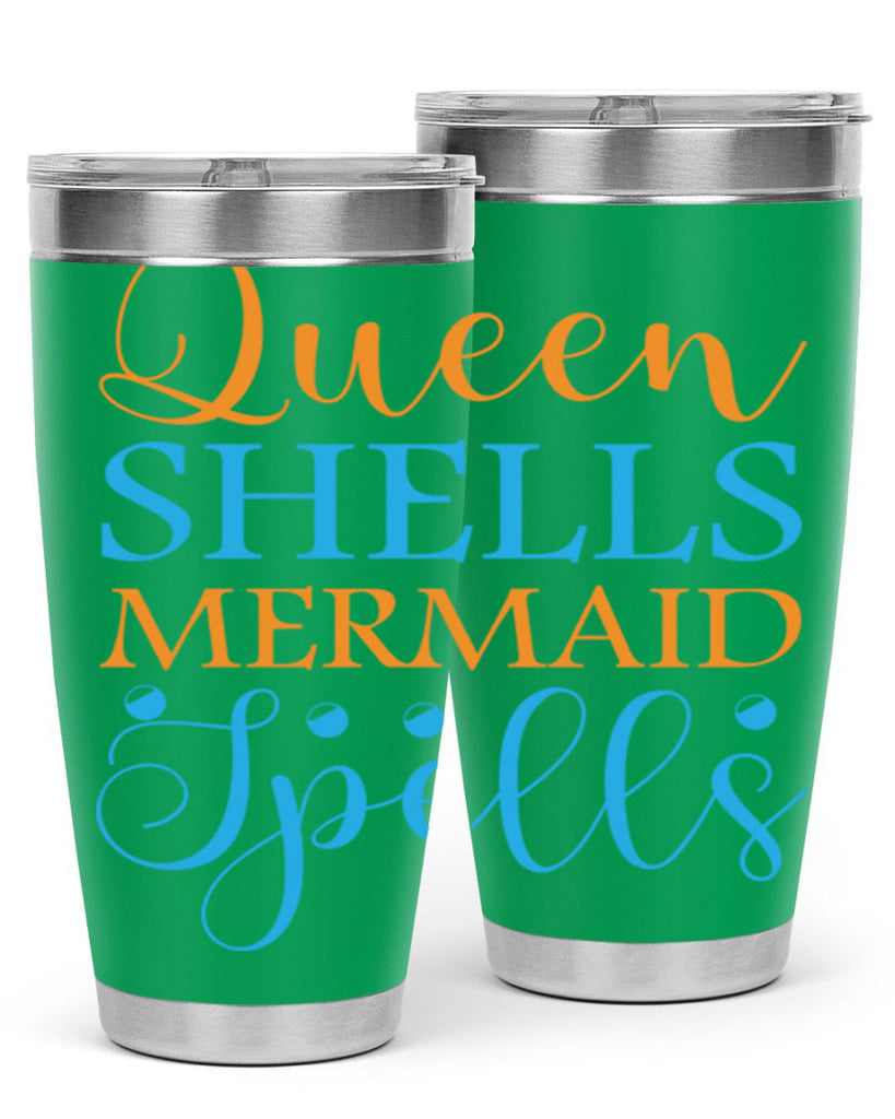 Queen Shells Mermaid Spells 546#- mermaid- Tumbler