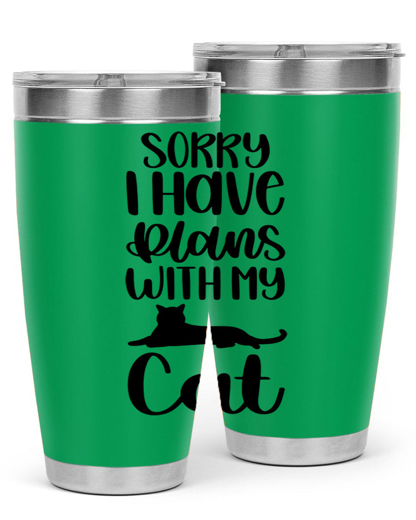 Sorry I Have Plans Style 105#- cat- Tumbler
