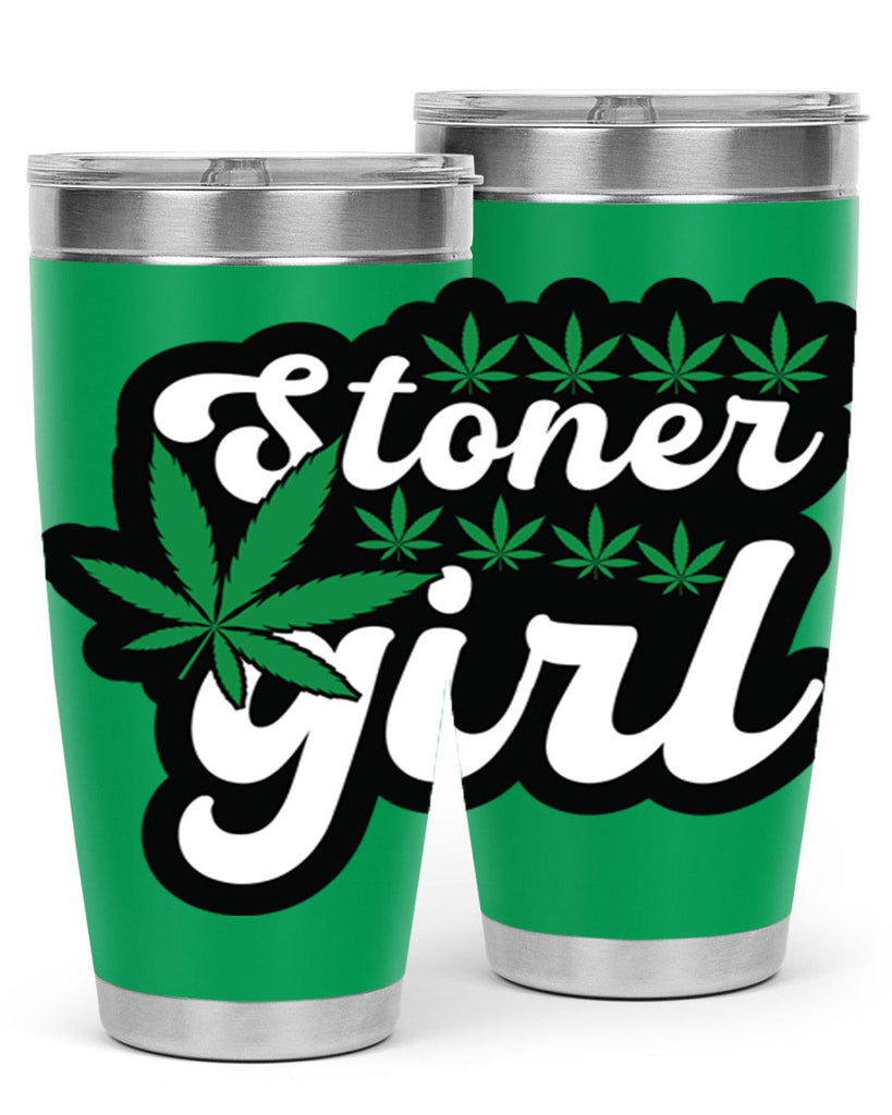 Stoner girl 263#- marijuana- Tumbler