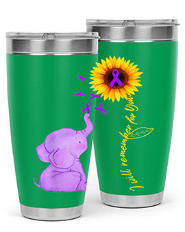 Sunflower Alzheimer Awareness shirt I Will Remember For You 215#- alzheimers- Tumbler