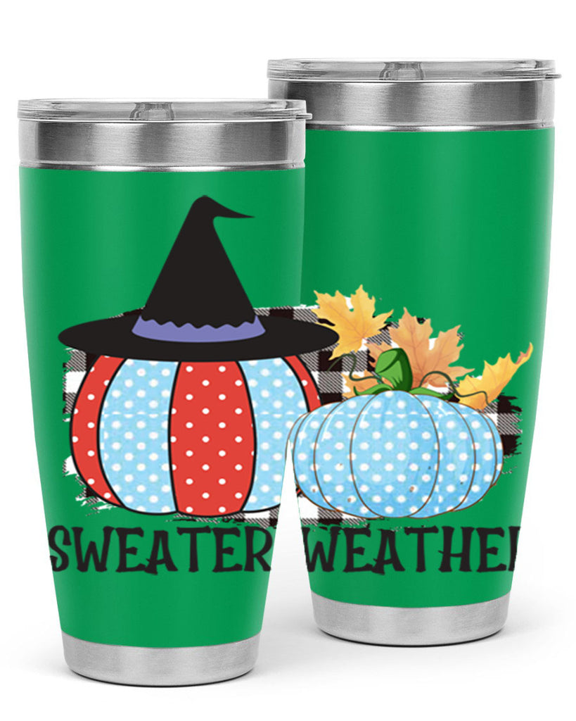 Sweater Weather Pumpkin Gnome 586#- fall- Tumbler