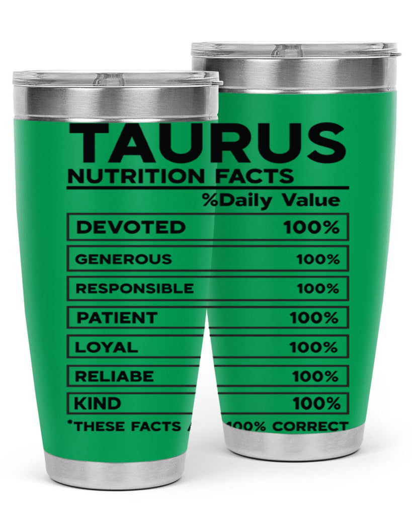 Taurus Nutrition Facts 490#- zodiac- Tumbler