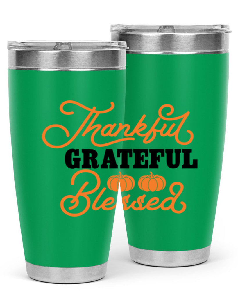 Thankful Grateful Blessed 604#- fall- Tumbler