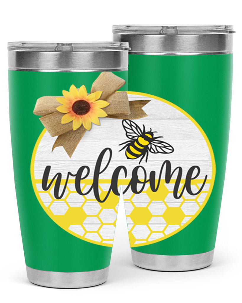 Welcome Bee and hive Mockup566#- spring- Tumbler