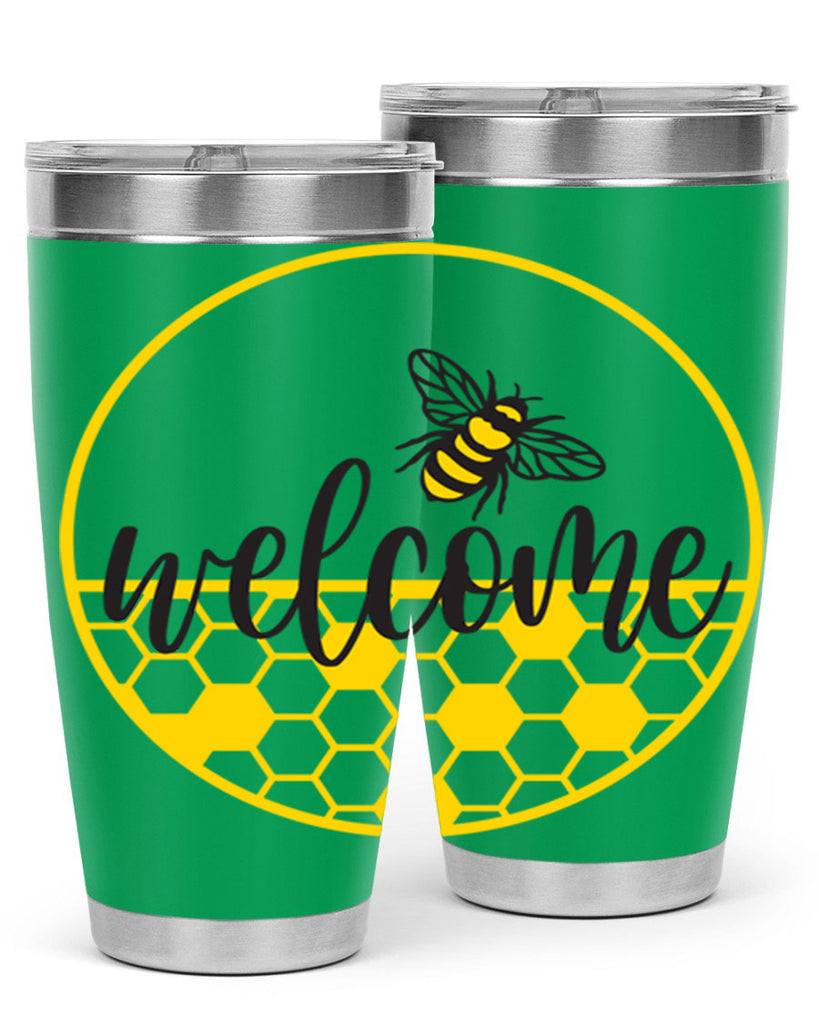 Welcome Bee and hive567#- spring- Tumbler