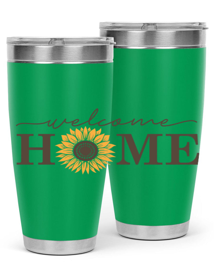 Welcome Home sunflower573#- spring- Tumbler