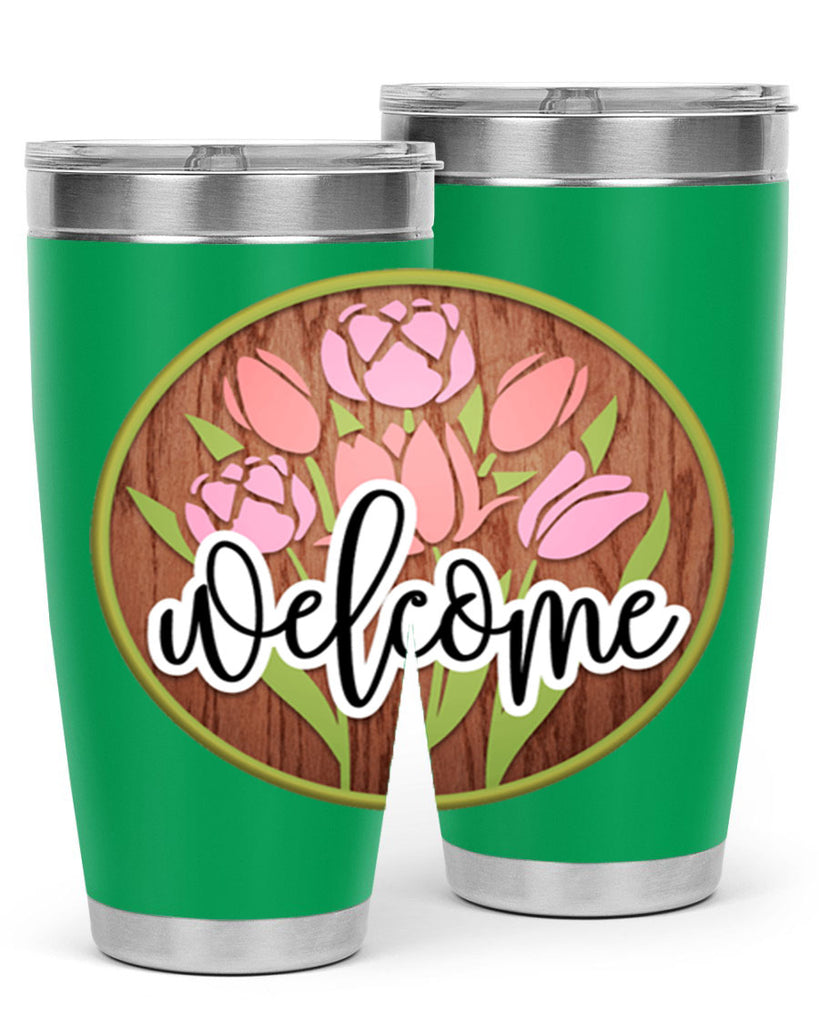 Welcome flowers bouquet Mockup570#- spring- Tumbler