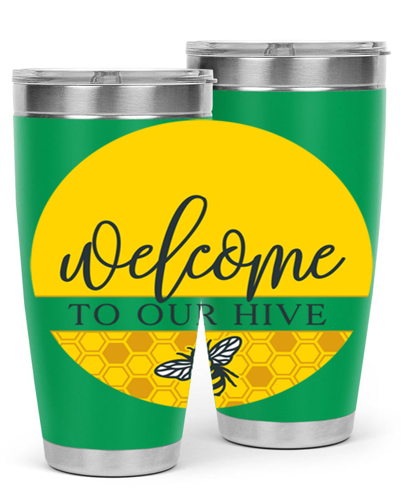 Welcome to our Hive complete yellow590#- spring- Tumbler