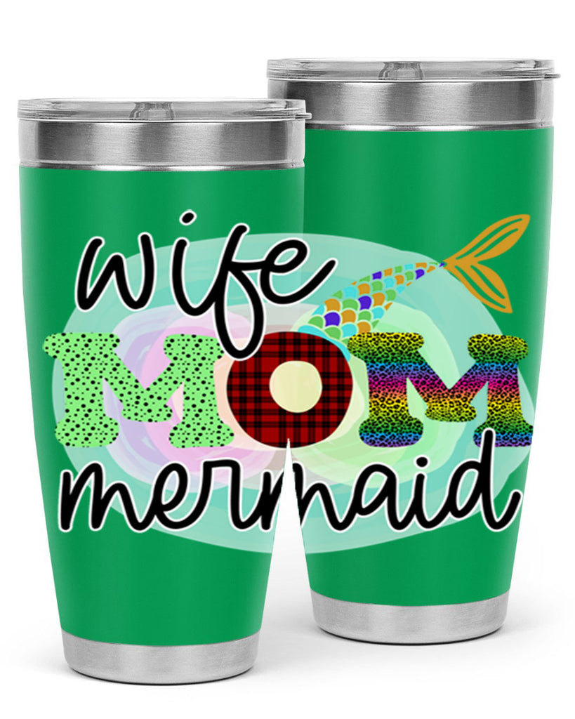 Wife Mom Mermaid 674#- mermaid- Tumbler