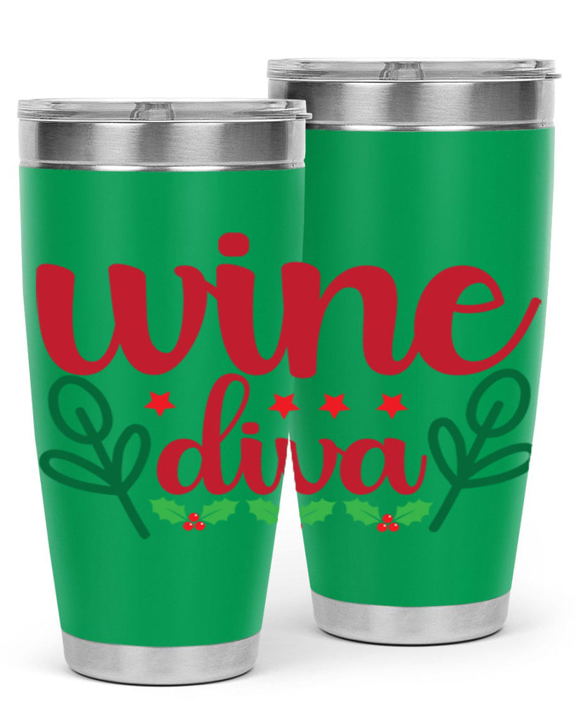 Wine Diva 482#- winter- Tumbler