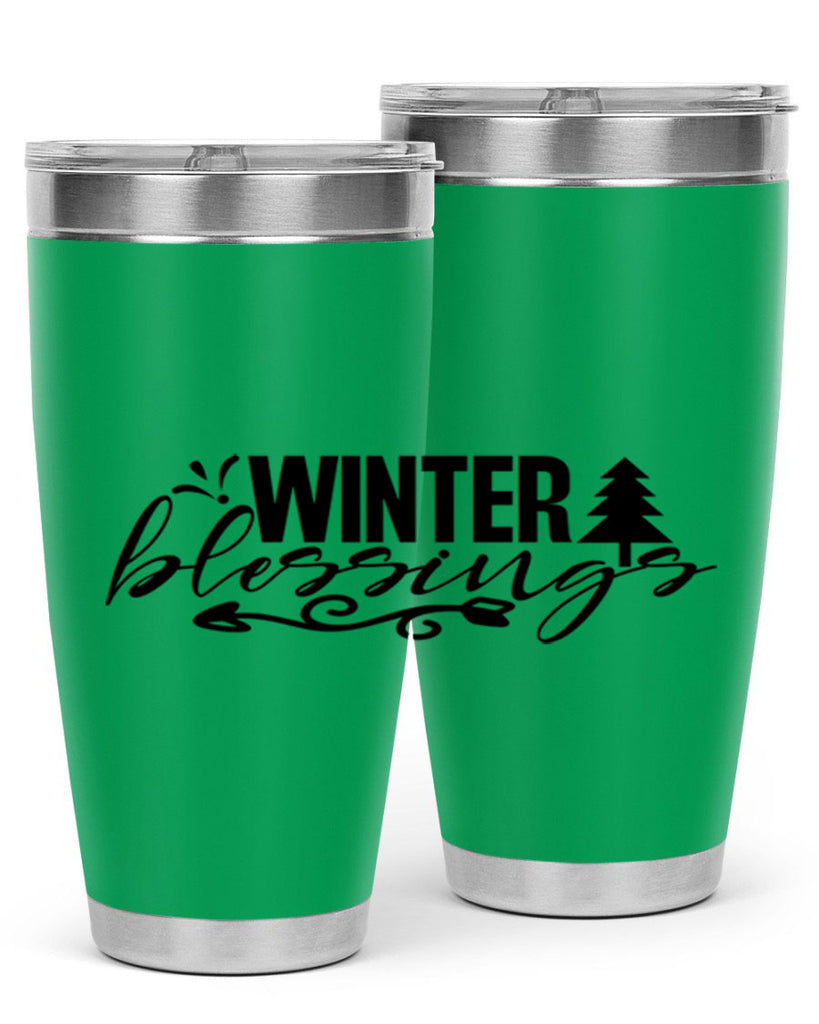 Winter Blessings 496#- winter- Tumbler