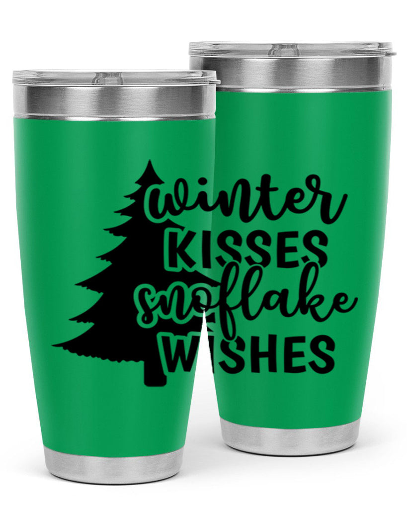 Winter Kisses Snoflake Wishes518#- winter- Tumbler