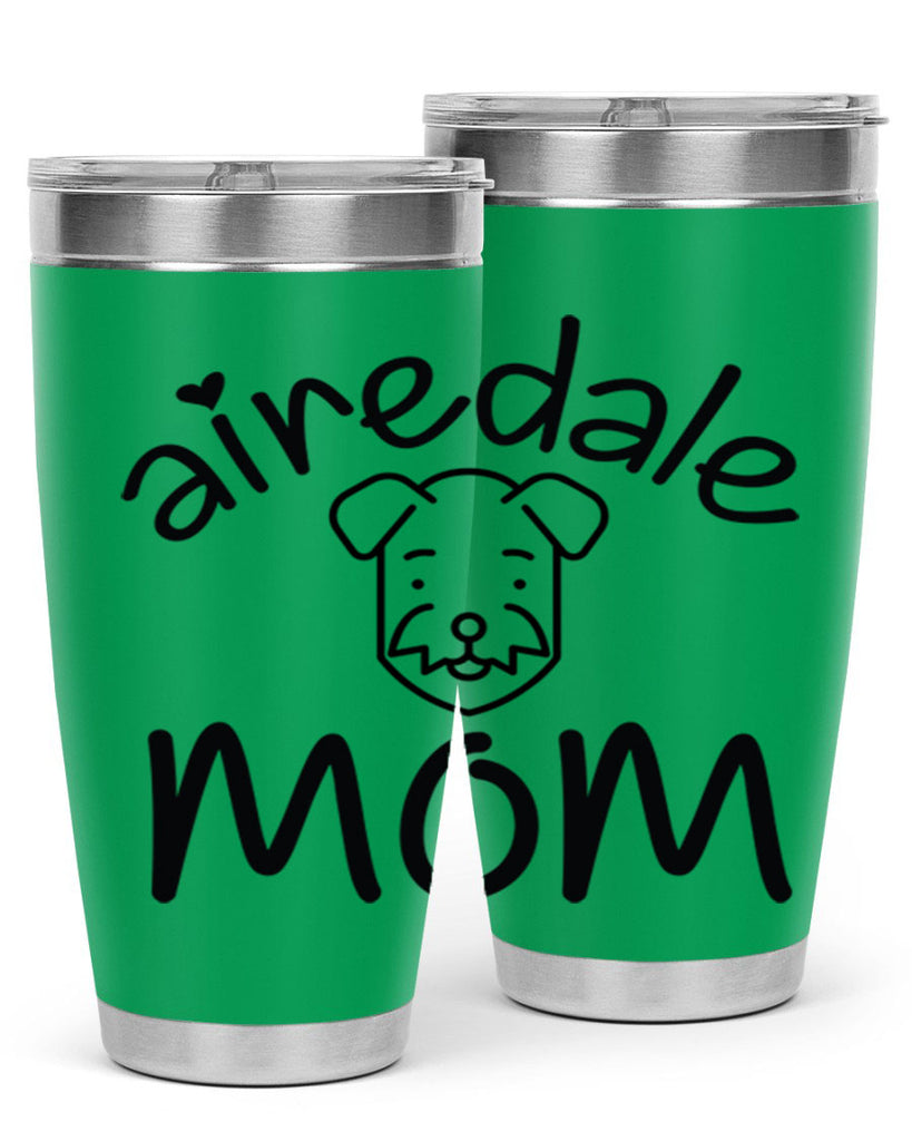 airedale mom 224#- mom- Tumbler