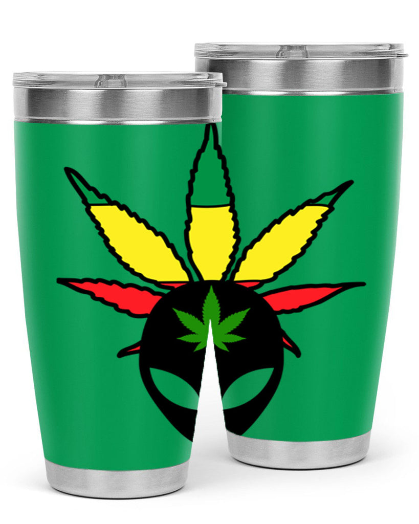 alien cannabis 10#- marijuana- Tumbler