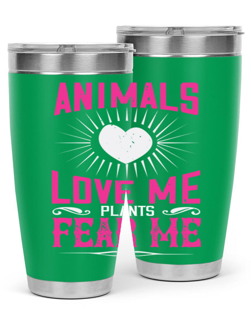 animals love me 102#- vegan- Tumbler