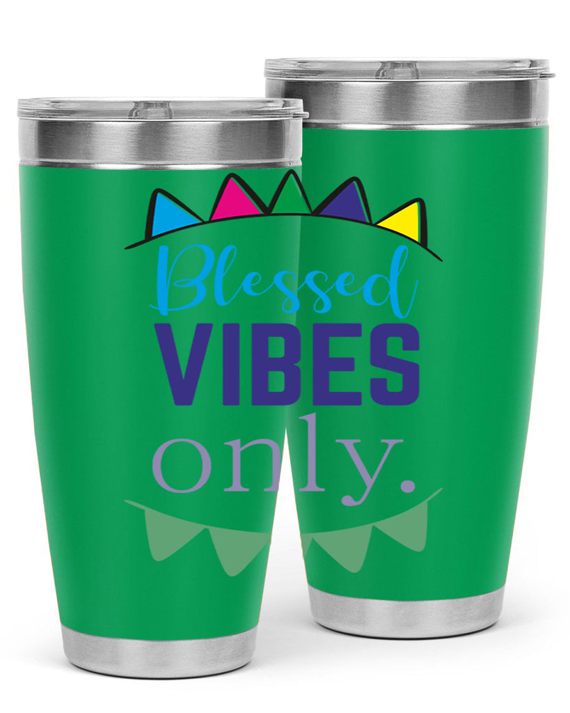 blessd vibes only- black words phrases- Cotton Tank