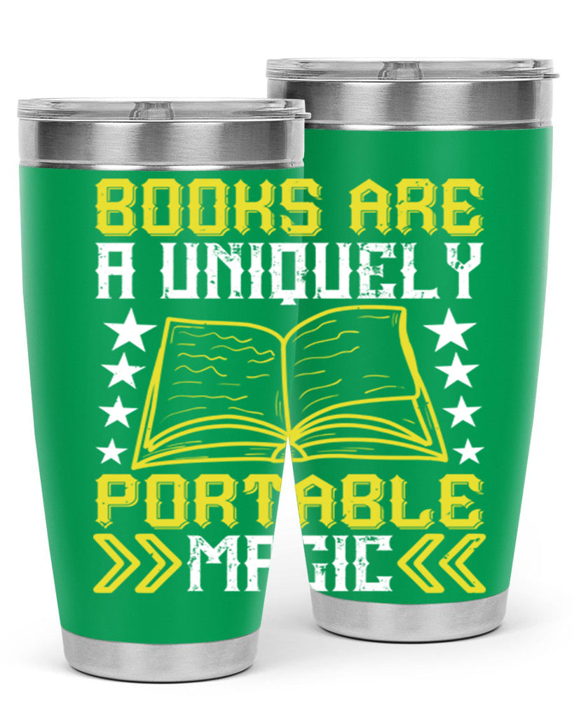 books are a uniquely portable magic 75#- reading- Tumbler