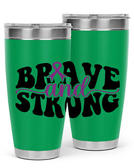 brave and strong 129#- alzheimers- Tumbler