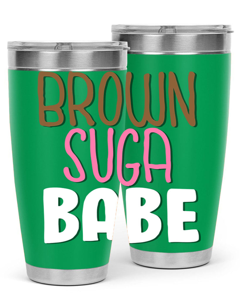 brown suga babe 190#- black words phrases- Cotton Tank