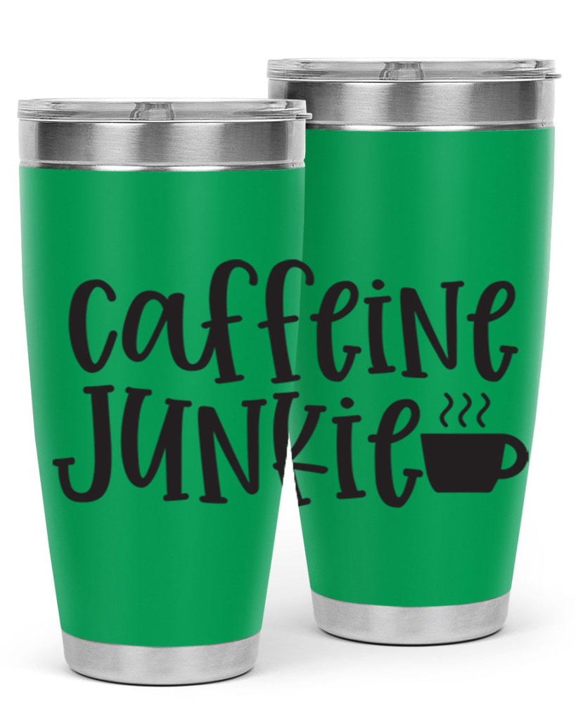 caffeine junkie 412#- mom- Tumbler