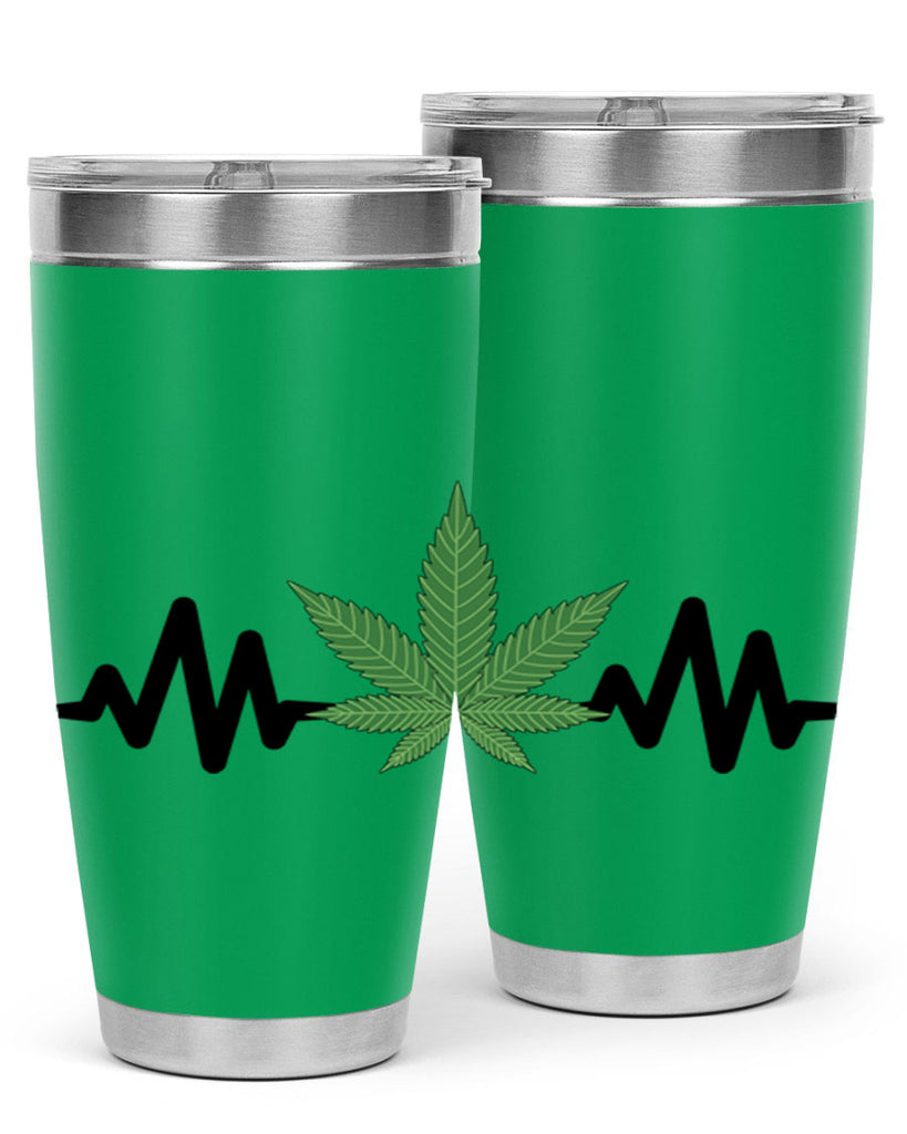 cannabis heartbeat 46#- marijuana- Tumbler