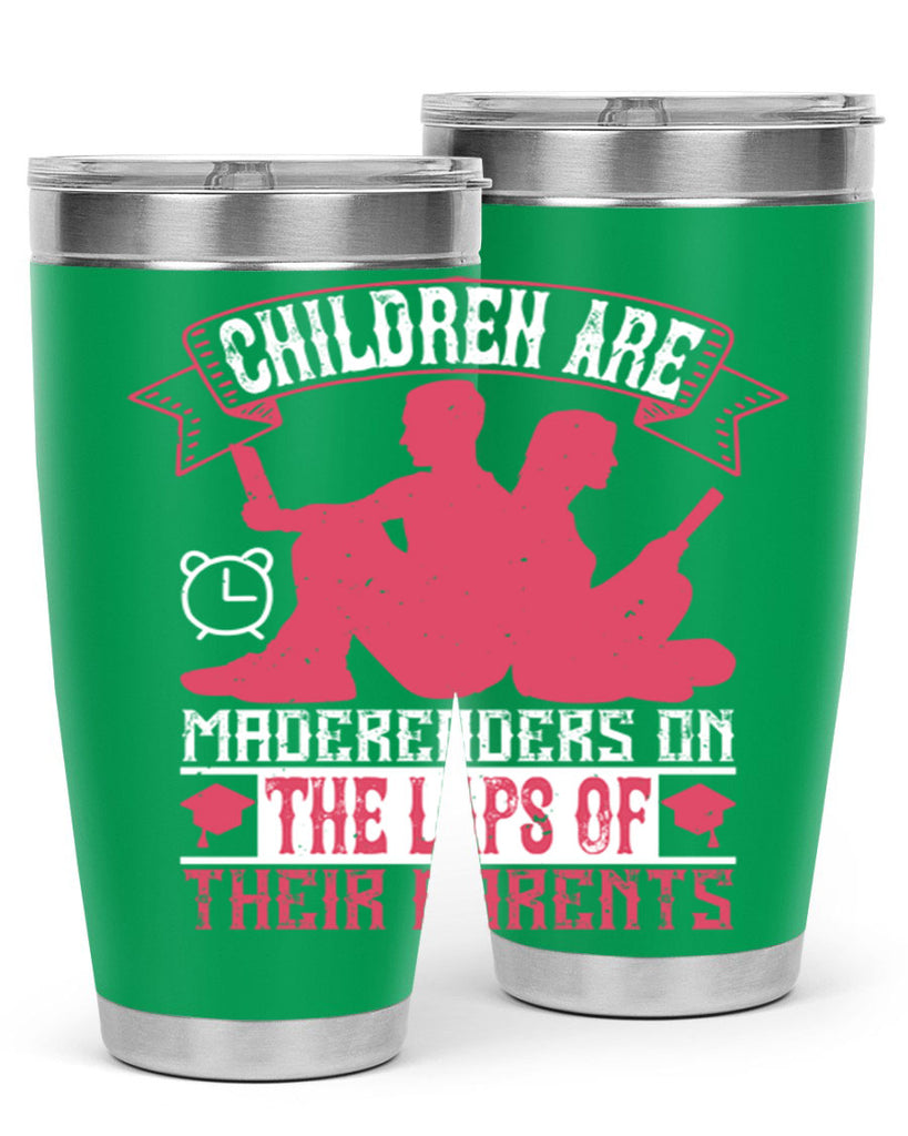 children are made readers on the laps of their parents 73#- reading- Tumbler
