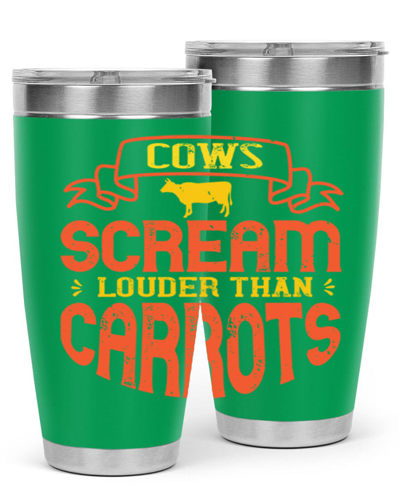 cows scream louder than carrots 71#- vegan- Tumbler