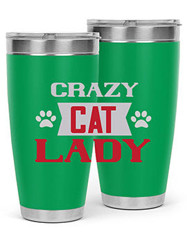 crazy cat lady Style 44#- cat- Tumbler