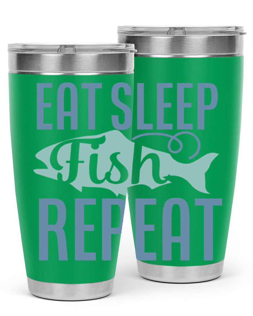 eat sleep fish repeat 222#- fishing- Tumbler