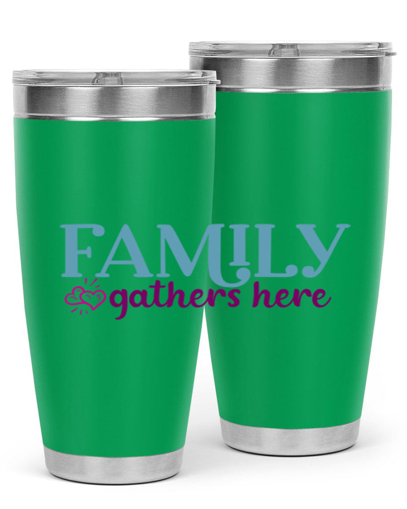 family gathers here 40#- family- Tumbler