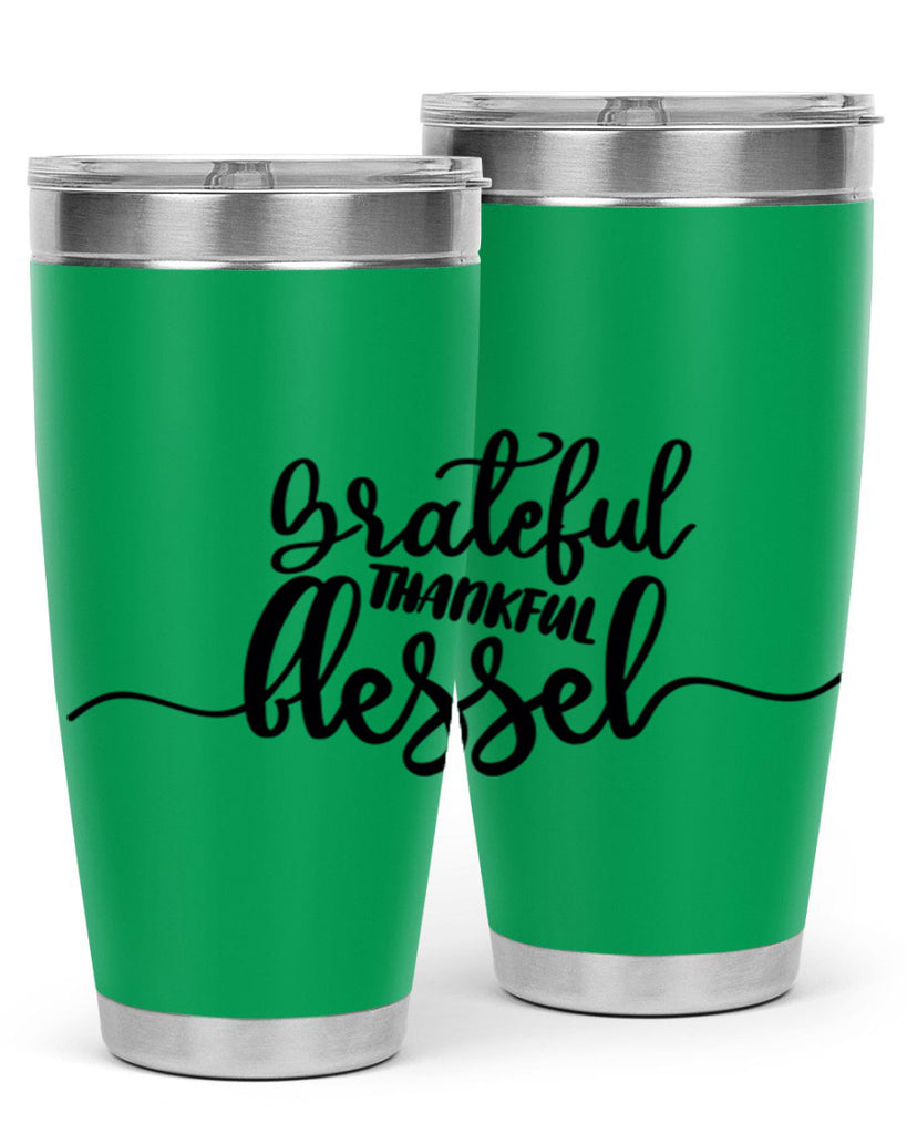 grateful thankful blessed 56#- thanksgiving- Tumbler