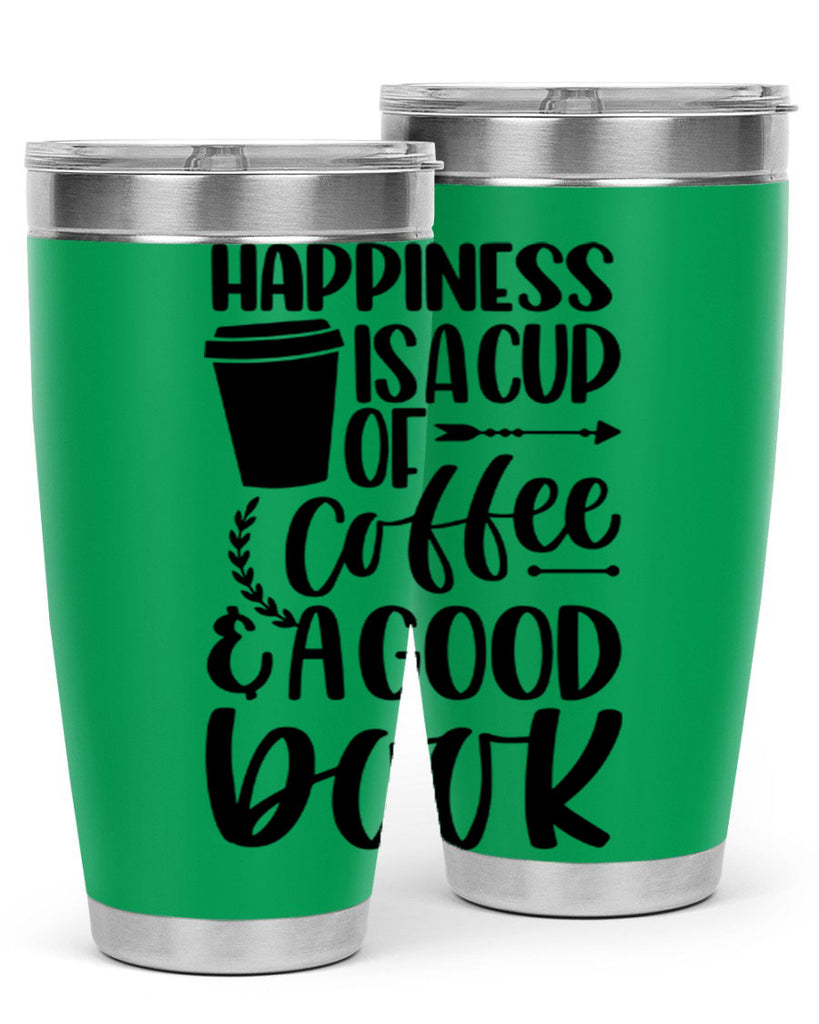 happiness is a cup of coffee 39#- reading- Tumbler