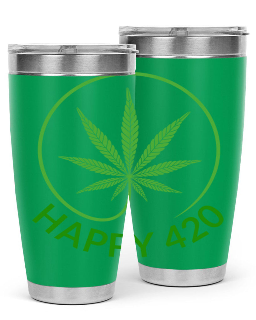 happy 420 100#- marijuana- Tumbler