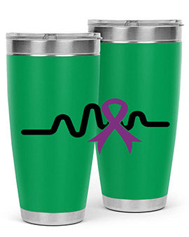 heartbeat with alzheimers cancer 155#- alzheimers- Tumbler