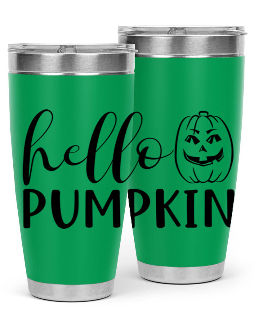 hello pumpkin 287#- fall- Tumbler