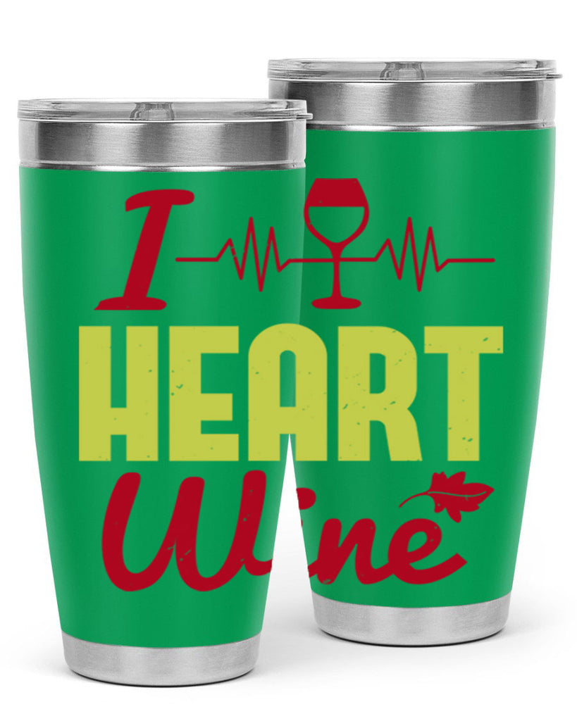 i heart wine 211#- wine- Tumbler