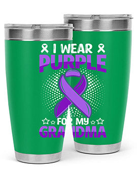 i wear purple for grandma 171#- alzheimers- Tumbler