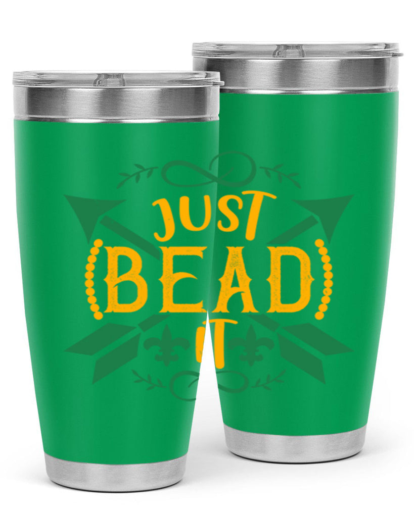 just bead it 56#- mardi gras- Tumbler