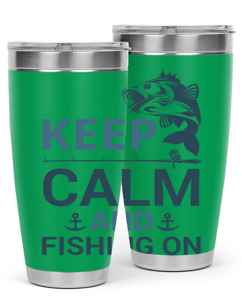 keep calm 65#- fishing- Tumbler