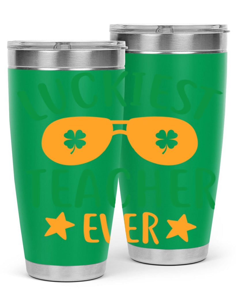 luckiest teacher ever 13#- mardi gras- Tumbler